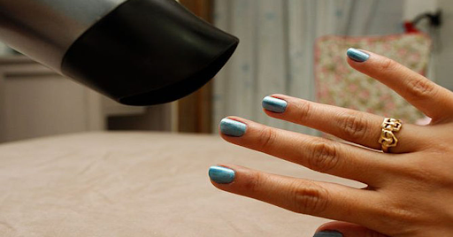 Only using a hairdryer to cure gel nail polish is not practical. 