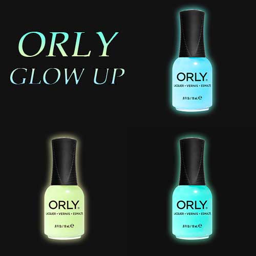 Bright phosphorescent nails are possible with Orly’s Glow Up Top Effect nail polish  